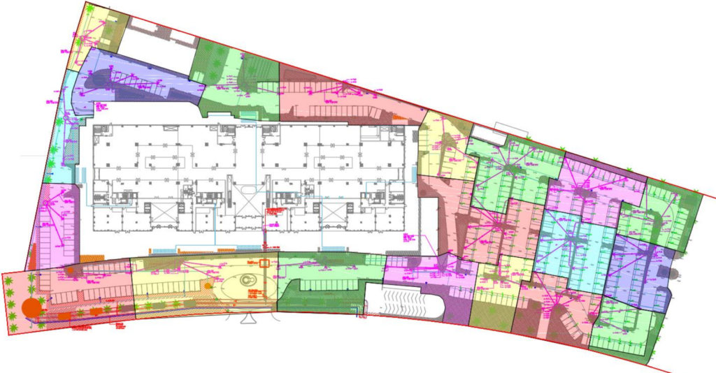 a floor plan of a multi - story building.