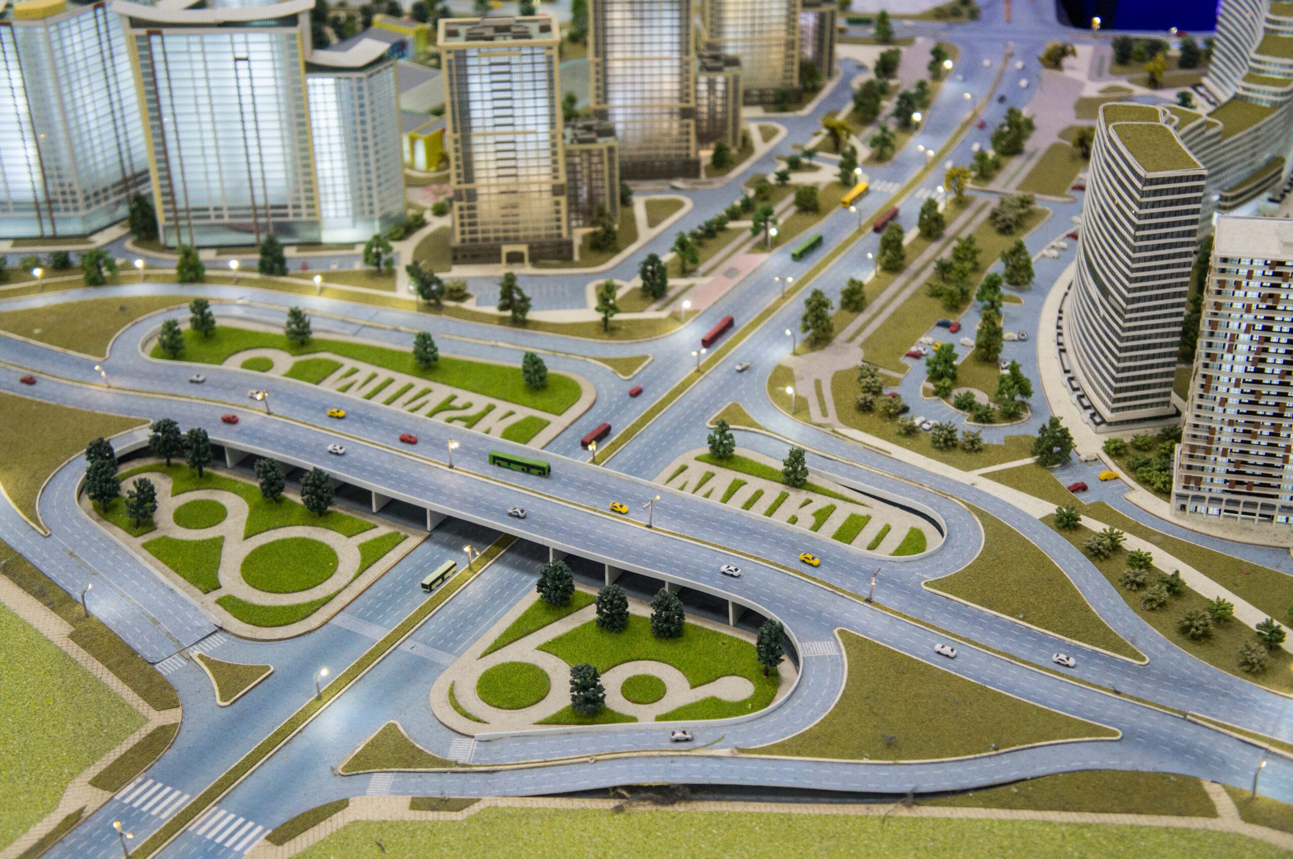 a model of a city.
